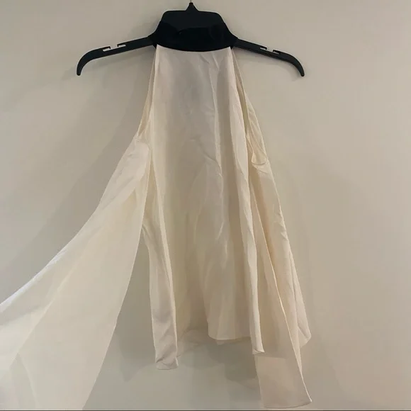 Ramy Brook Silk Cold Shoulder Mock Neck Blouse - Picture 9 of 9